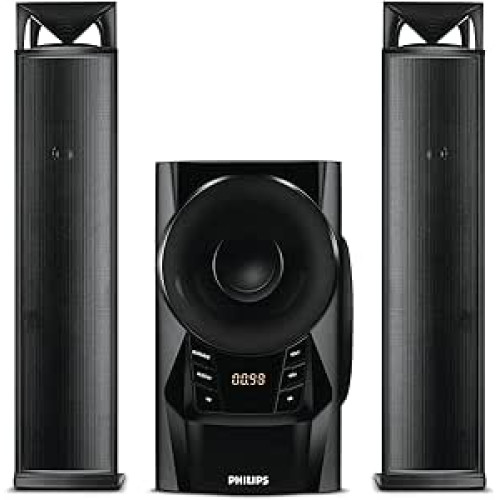Philips MMS2160B 2.1 Channel Convertible Multimedia Speaker System-60W/Bluetooth/USB/AUX/Remotecontrol